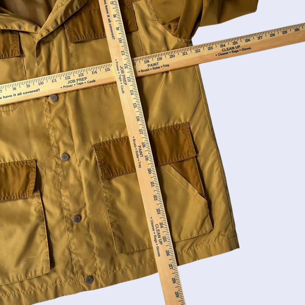 ASOS M Retro Utility Jacket Mustard Yellow Patchwork Corduroy Collar 70s - Picture 4 of 8